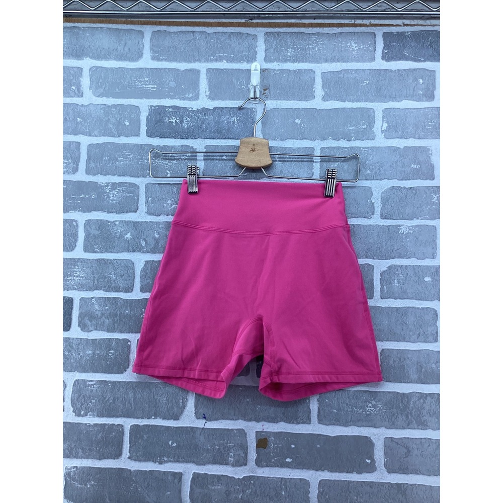 Buffbunny Collection Hot Pink High Waisted Athletic Biker Shorts Small